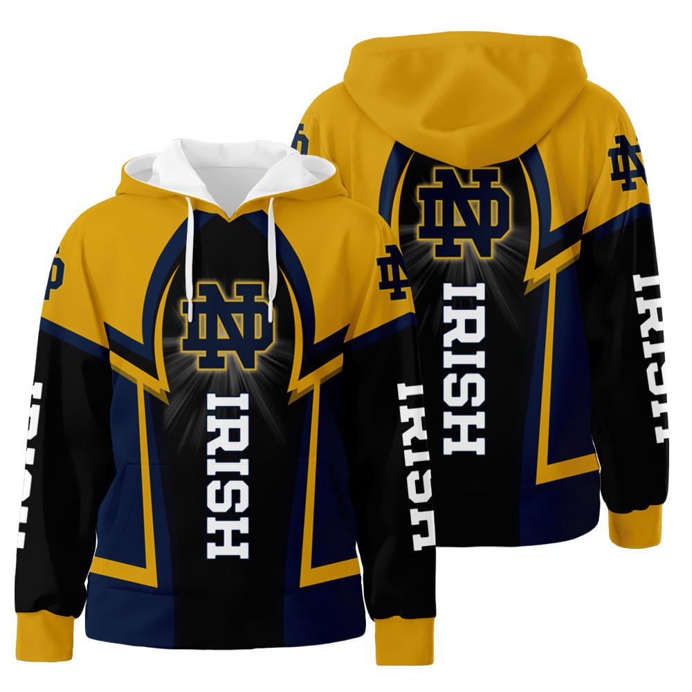 Notre Dame Fighting Irish 3D All Over Print Hoodie Zip-Up Hoodie
