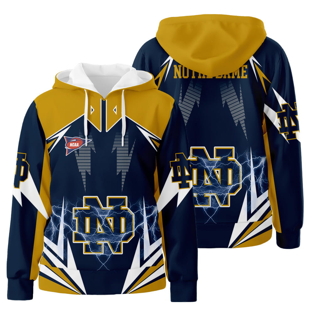 Notre Dame Fighting Irish 3D All Over Print Hoodie Zip-Up Hoodie Version 08