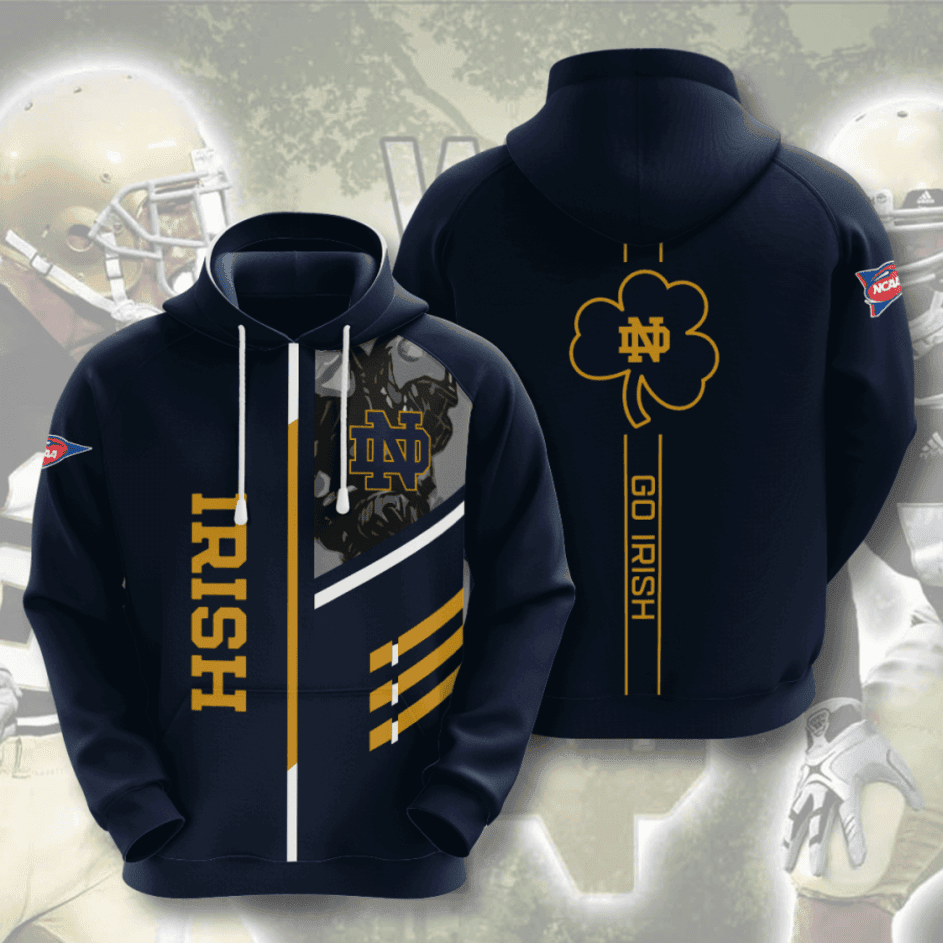 Notre Dame Fighting Irish American Football Hoodie  Zip Hoodie