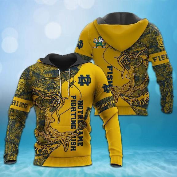 Notre Dame Fighting Irish Fishing Hoodie  Zip Hoodie