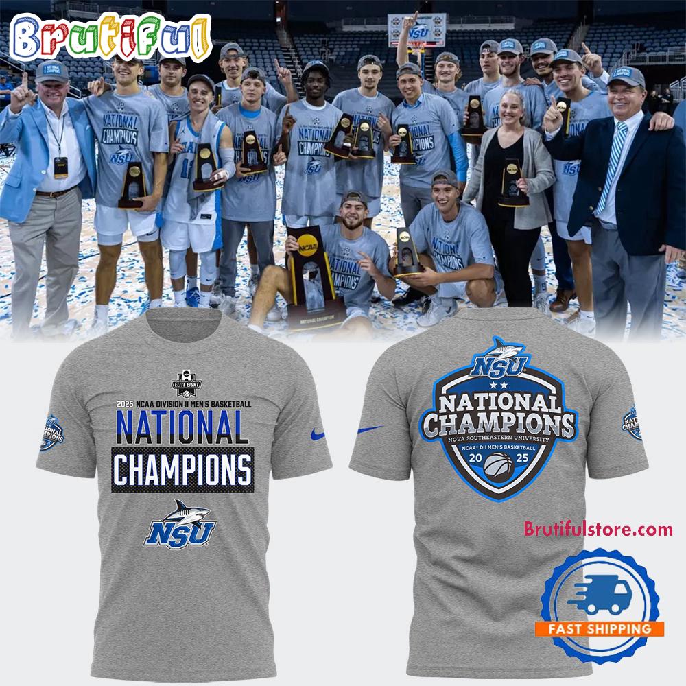 Nova Southeastern Mens Basketball x National Champions 3D Shirt