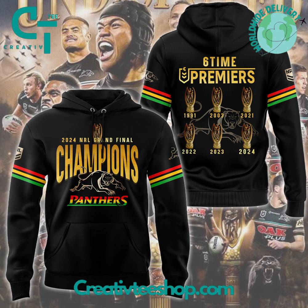 NRL Penrith Panthers 2024 Grand Final Champions Hoodie