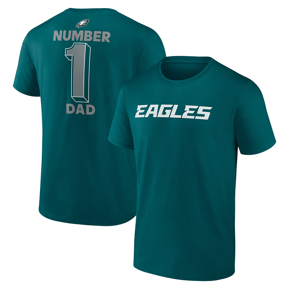 Number 1 Dad Merch Green Philadelphia Eagles Number 1 Dad T-Shirt Philadelphia Eagles Merch