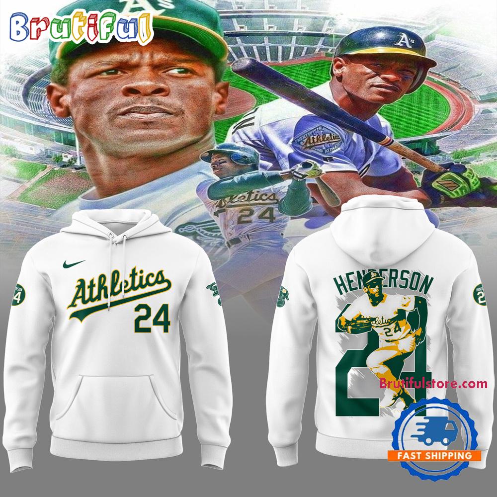 Oakland Athletics Rickey Henderson FOREVER 24 Hoodie Gift For Sport Music Fans