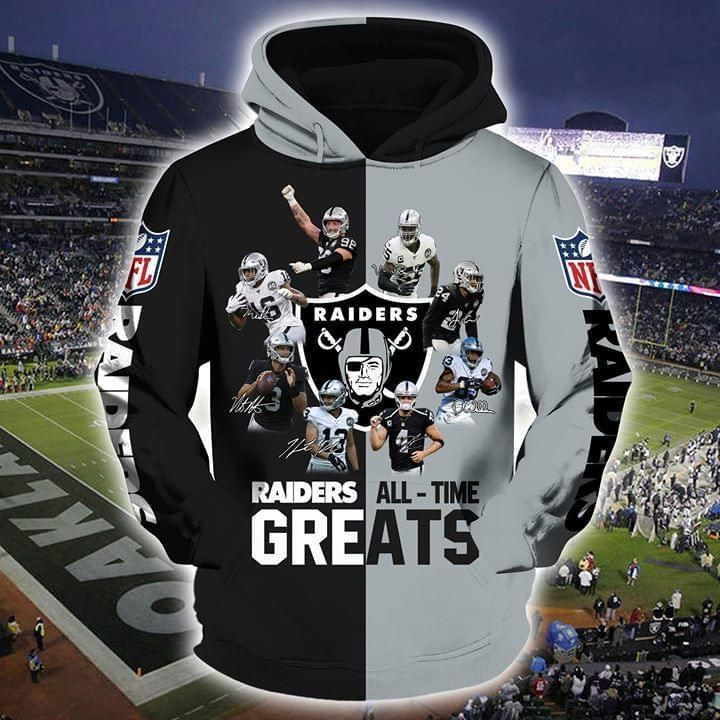 Oakland Raiders All Time Greats Hoodie  Zip Hoodie Version 762