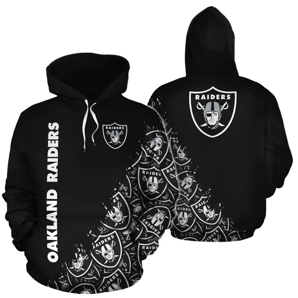 Oakland Raiders Black Hoodie  Zip Hoodie Version 810