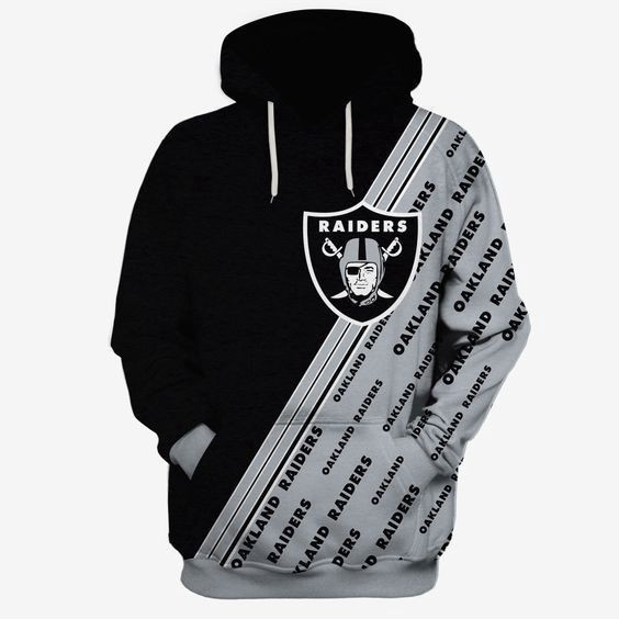Oakland Raiders Football Many Logo Hoodie  Zip Hoodie Version 1022