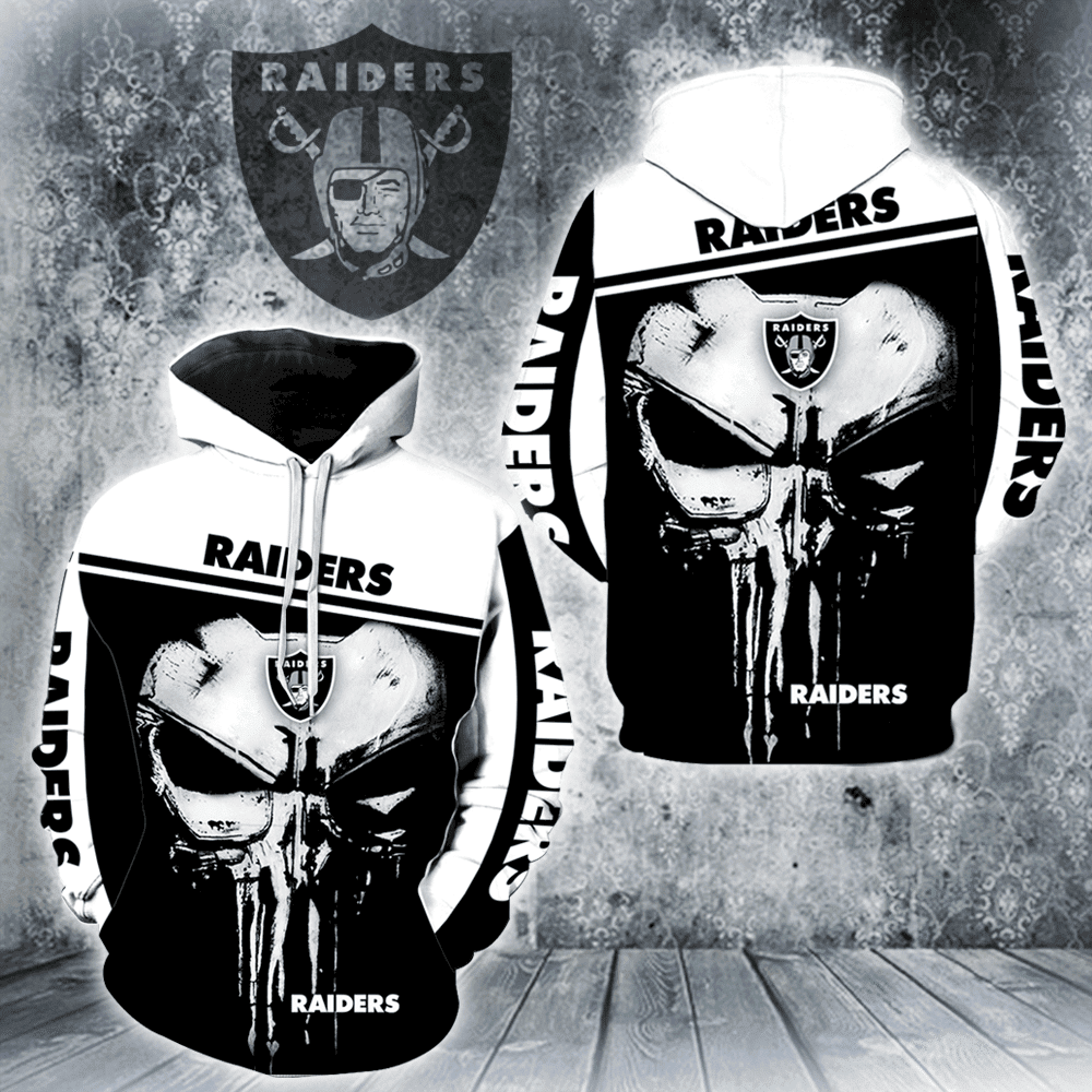 Oakland Raiders Punisher Hoodie  Zip Hoodie