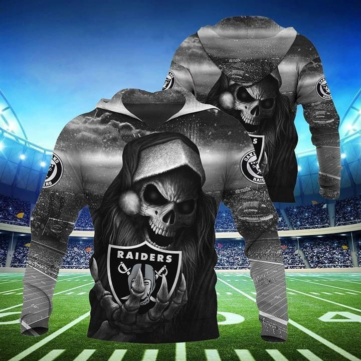 Oakland Raiders Skull Hoodie  Zip Hoodie Version 802