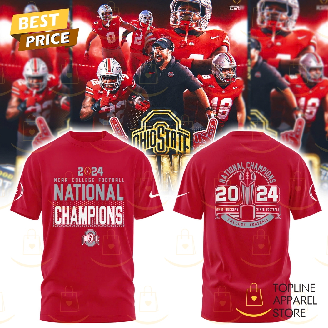 Ohio State Buckeyes College Football 2024-2025 National Champions 3D T-Shirt Gift For Sport Music Fans