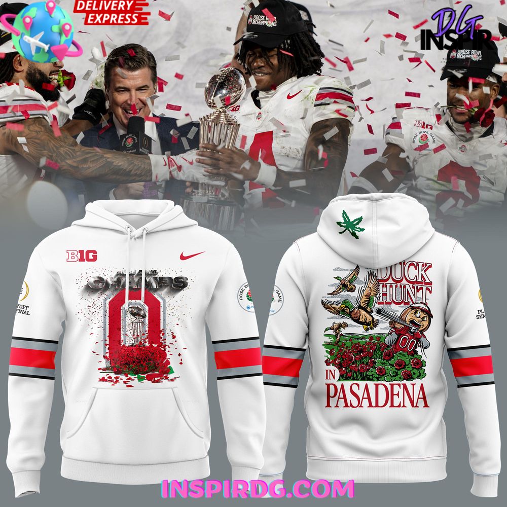 Ohio State Buckeyes Duck Hunt in Pasadena 2025 Hoodie Gift For Sport Music Fans