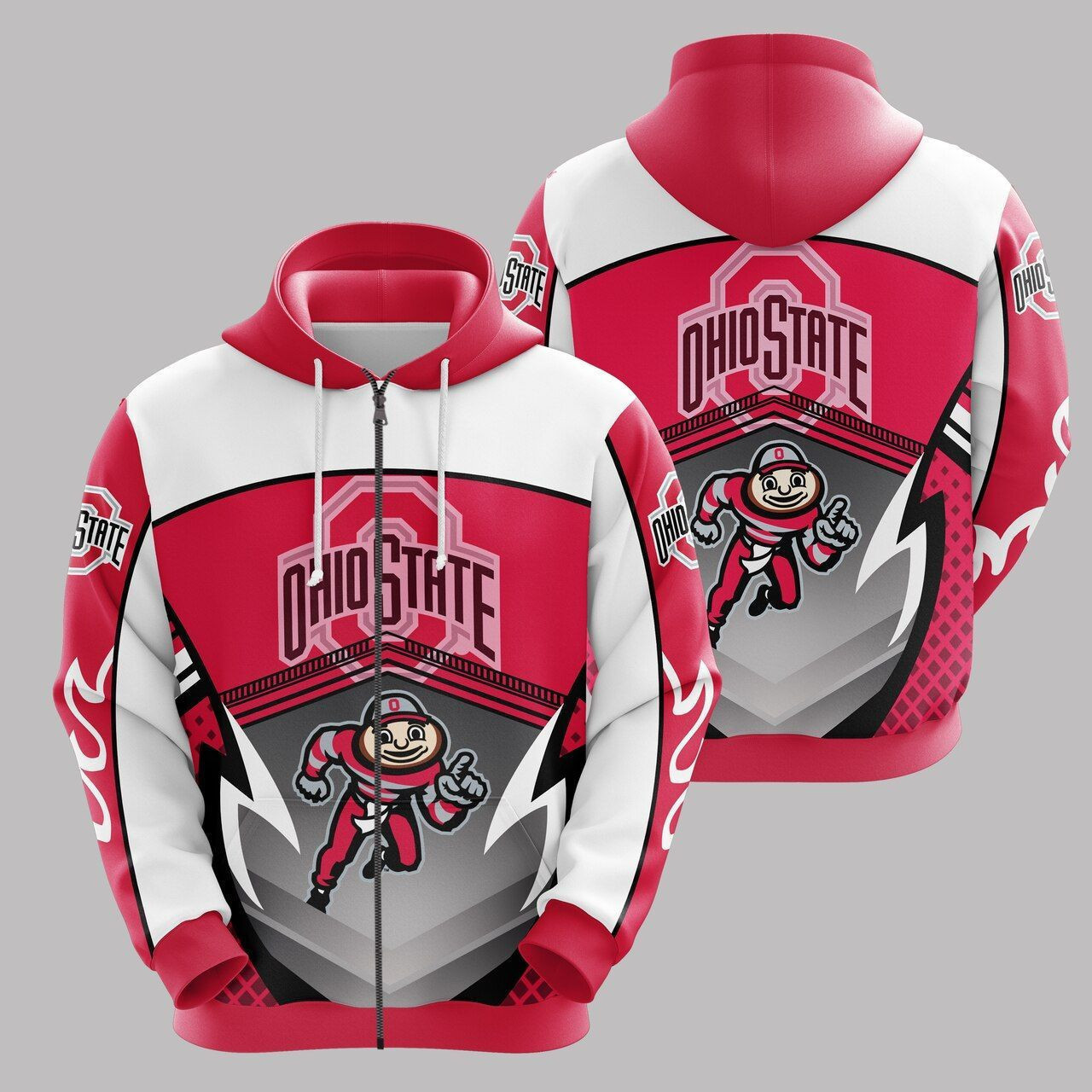 Ohio State Buckeyes Hoodie  Zip Hoodie Version 1075