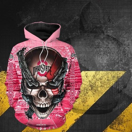 Ohio State Buckeyes Meta Skull Hoodie  Zip Hoodie Version 738