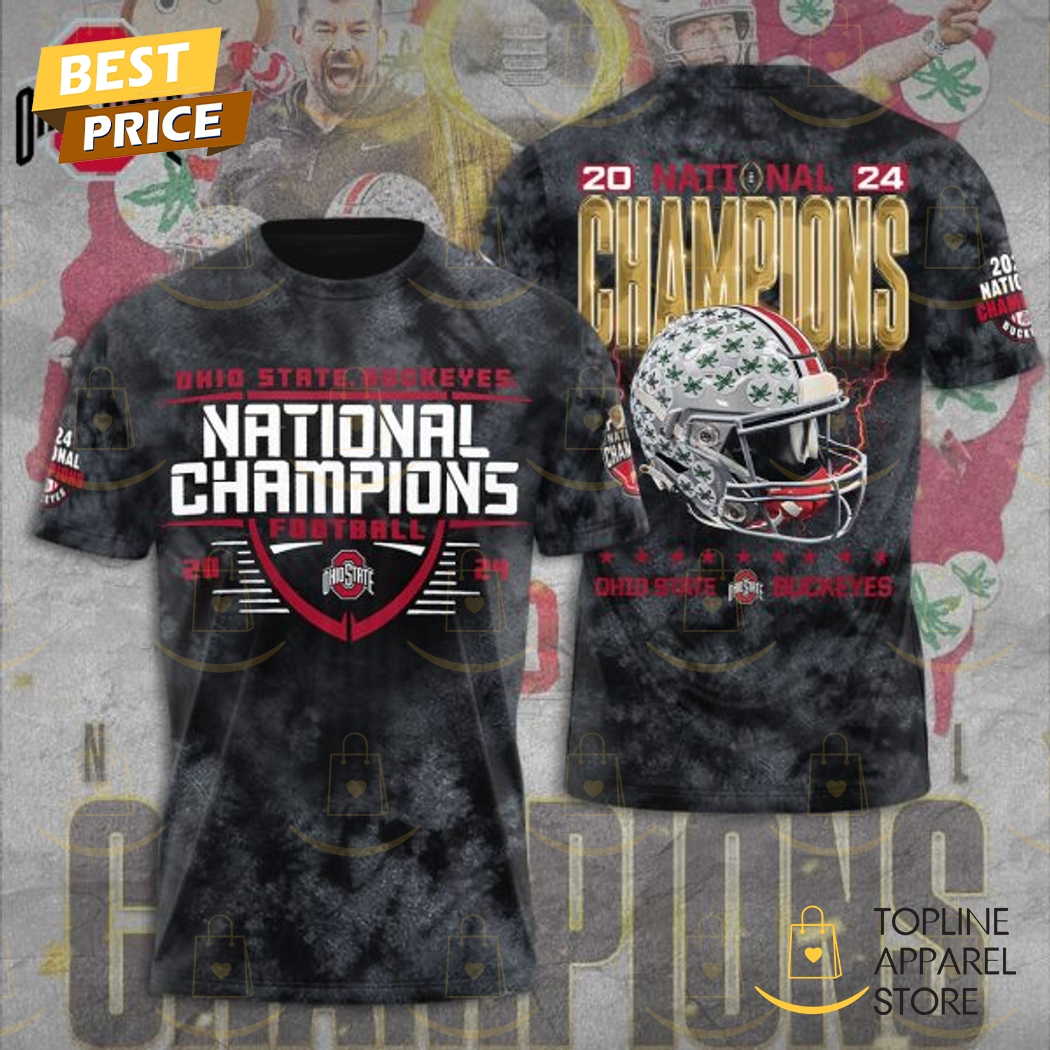 Ohio State Buckeyes National Champions Football 2024-2025 3D T-Shirt Gift For Sport Music Fans