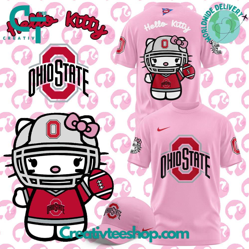 Ohio State Buckeyes NCAA Hello Kitty Pink Shirt