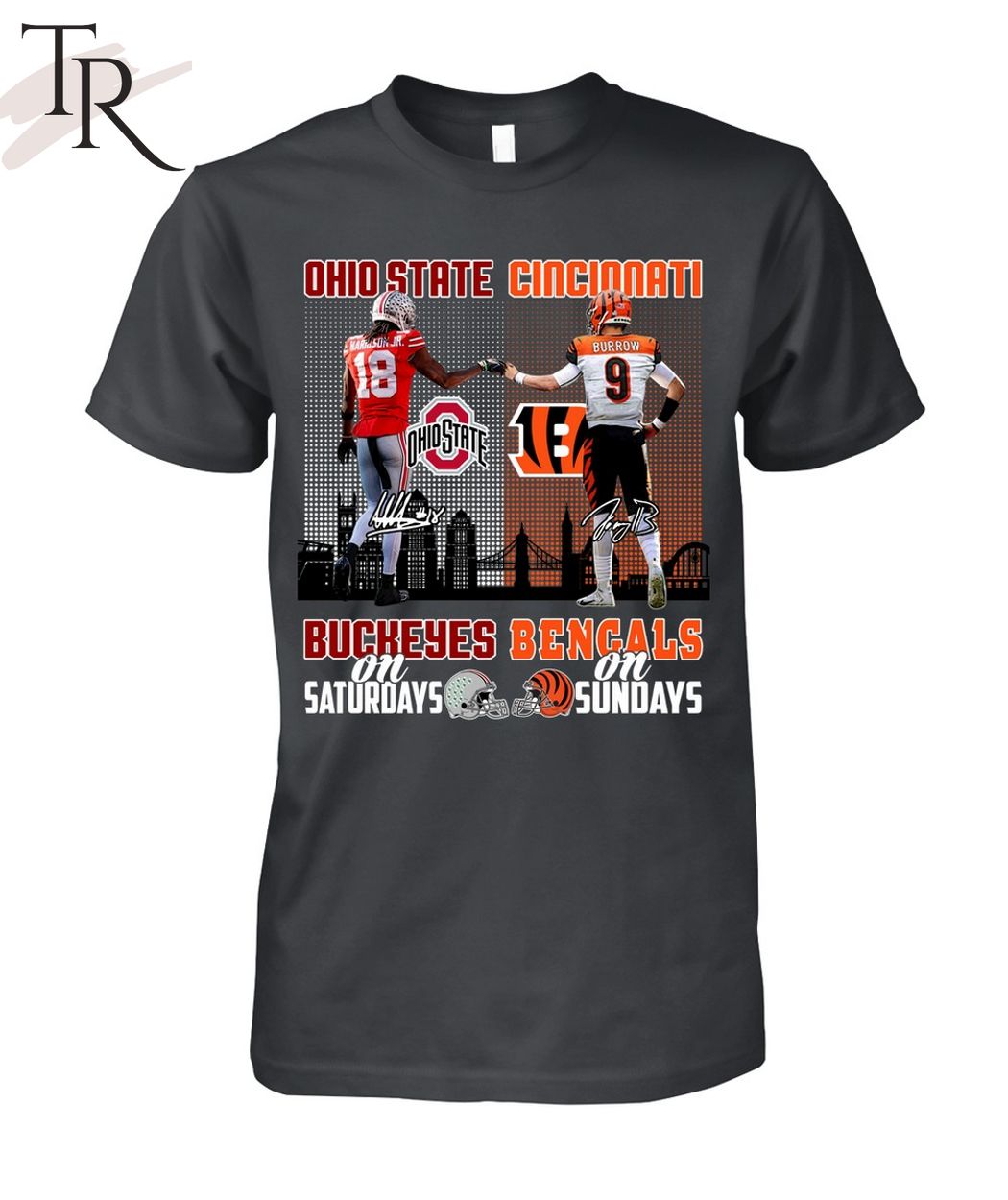 Ohio State Buckeyes On Saturdays Cincinnati Bengals On Sundays T-Shirt