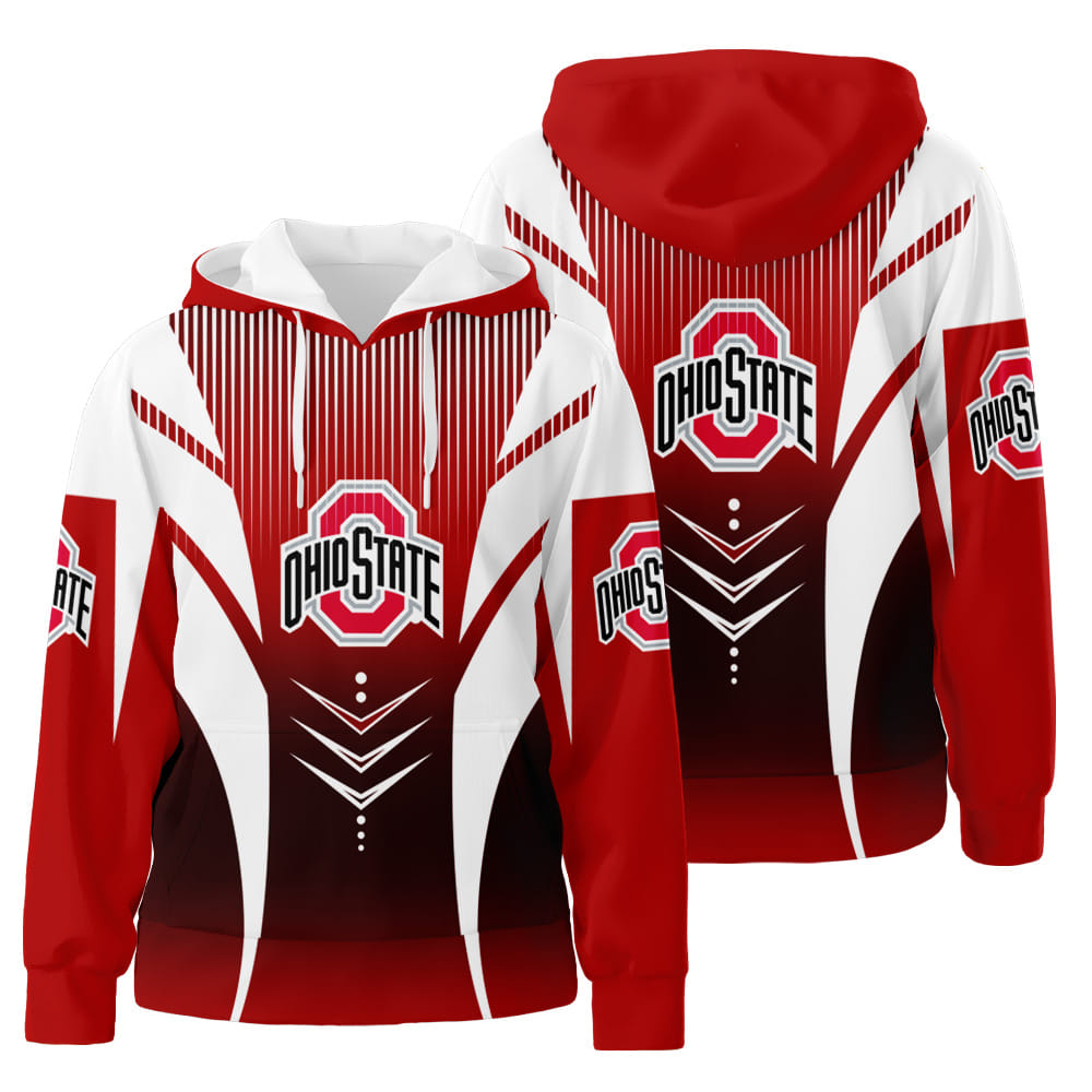 Ohio State Buckeyes Version 2 3D All Over Print Hoodie Zip-Up Hoodie