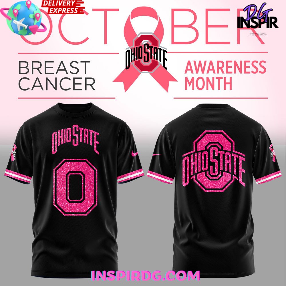 Ohio State Football Breast Cancer Awareness 2025 T-Shirt Gift For Sport Music Fans