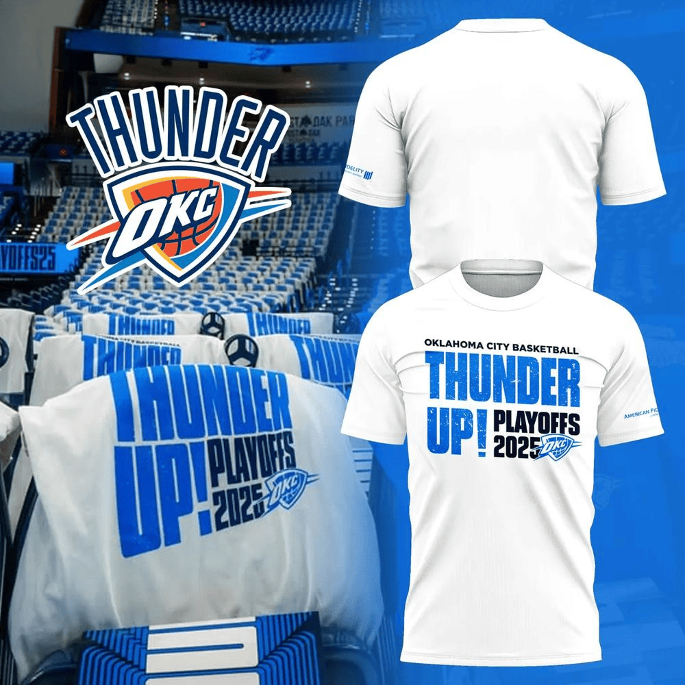 OKC Thunder Basketball Playoffs 2025 T-Shirt Oklahoma City Thunder Merch Good Gifts For Fans Premium Merchandise