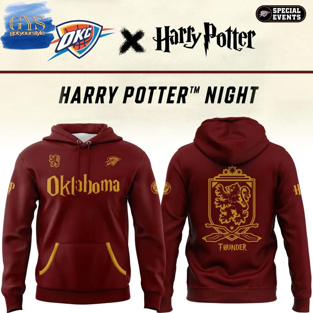 Oklahoma City Thunder Harry Potter Limited Edition Hoodie T-shirt Gift For Sport Music Fans