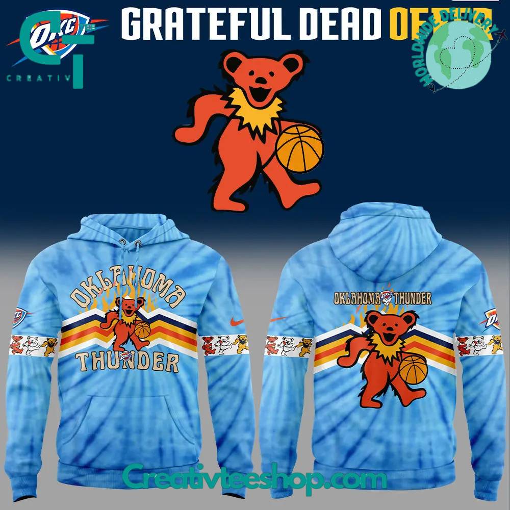 Oklahoma City Thunder x Grateful Dead Night Blue Hoodie