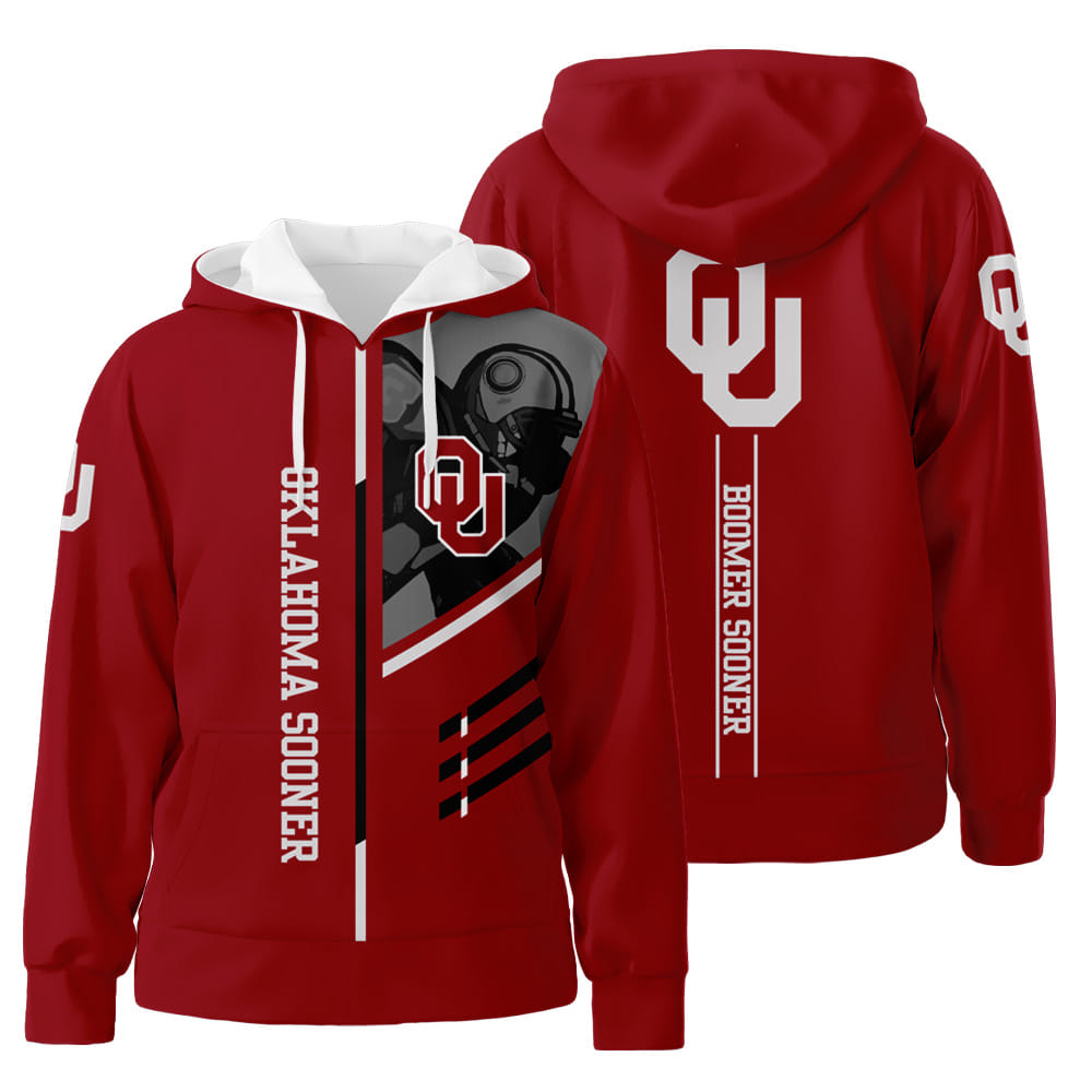 Oklahoma Sooners 3D All Over Print Hoodie Zip-Up Hoodie For Men and Women