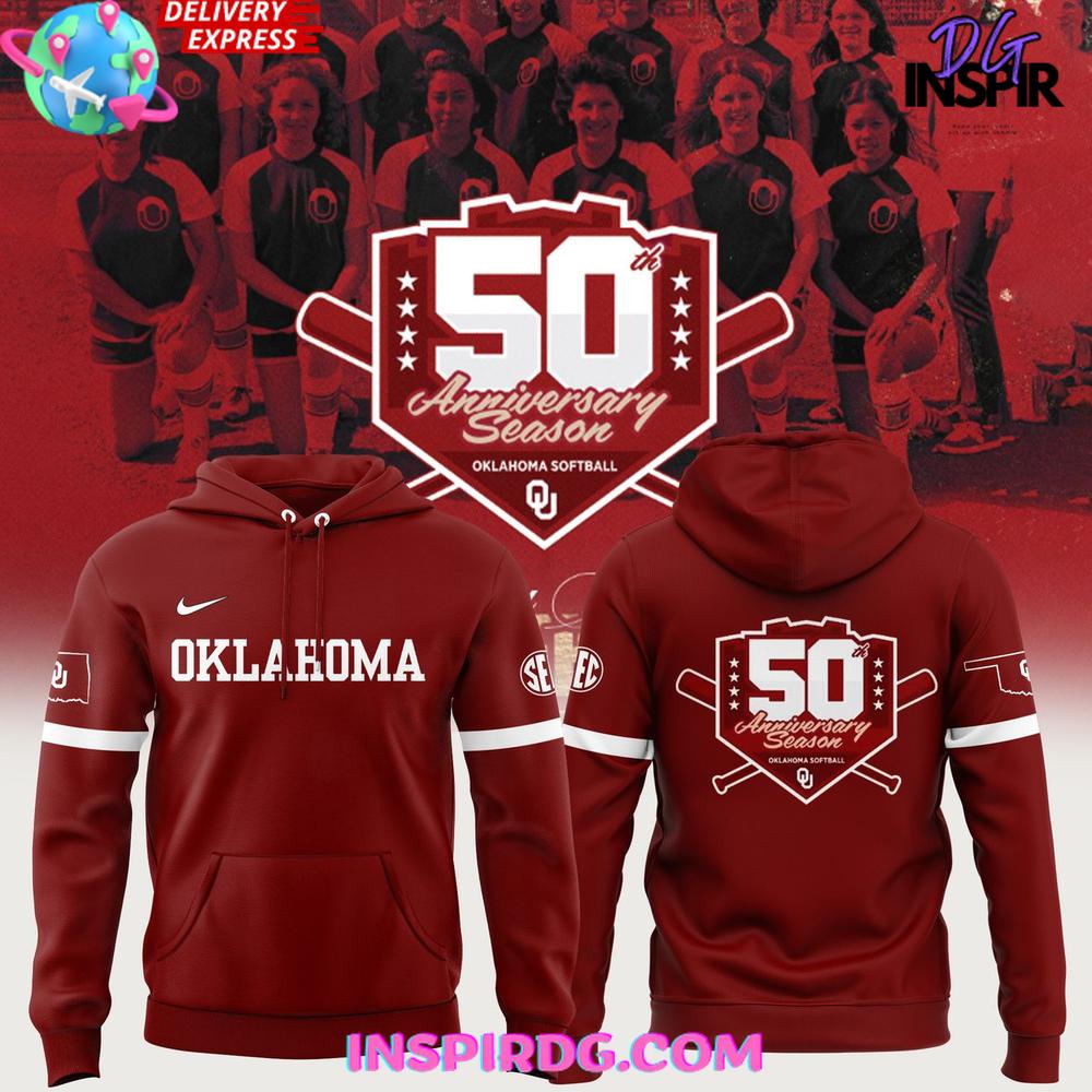 Oklahoma Sooners Softball 50th Anniversary Limited Hoodie Premium Merchandise