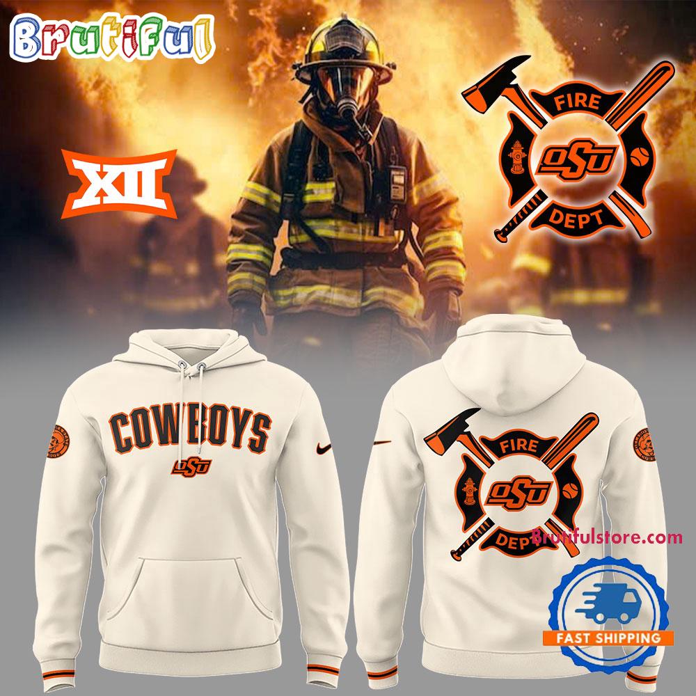 Oklahoma State Cowboys Baseball x Firefighter Appreciation Hoodie Gift For Sport Music Fans