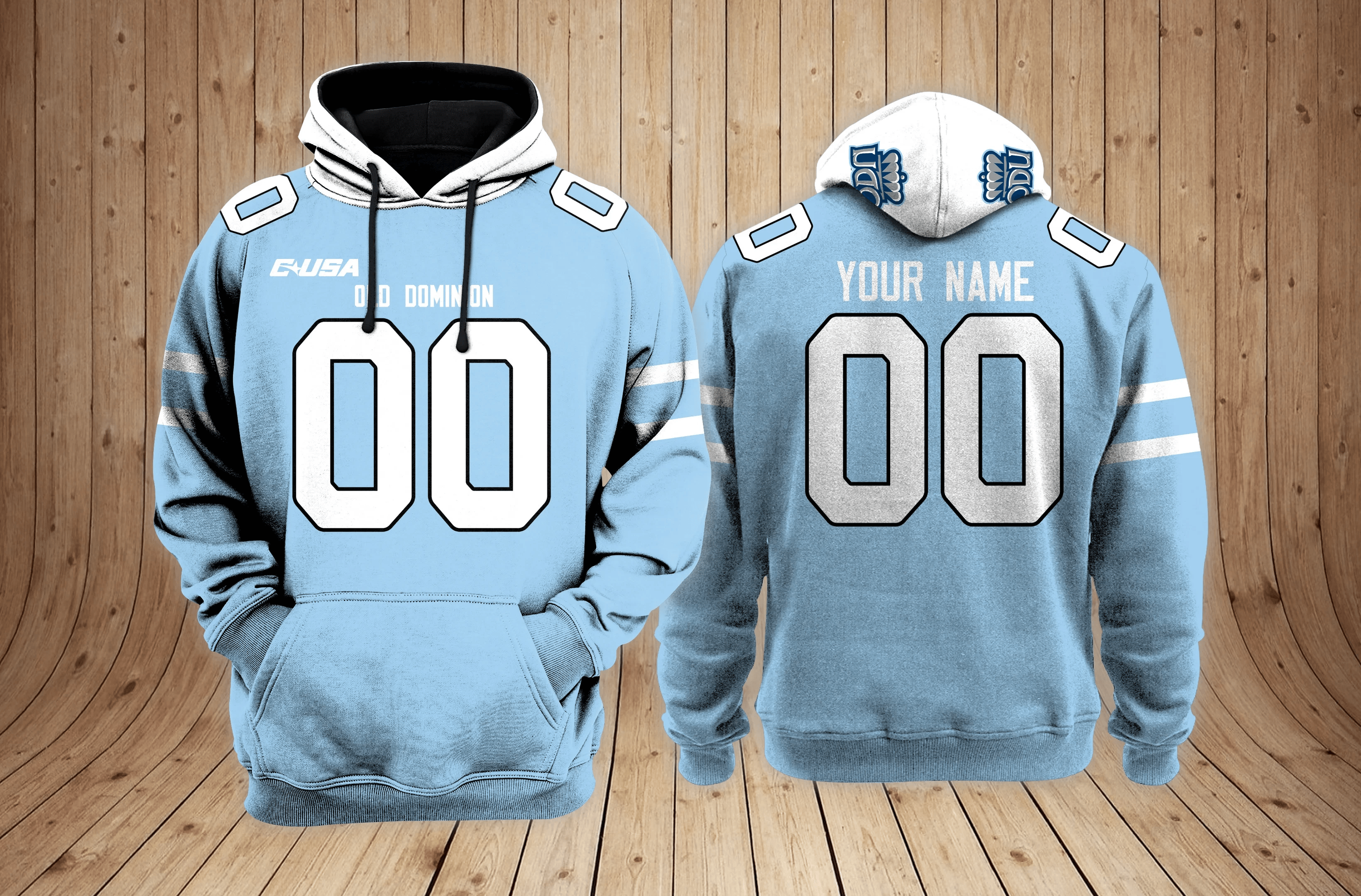 Old Dominion Monarchs Football Custom 3D printed Sweatshirt Hoodie Zipped Hoodie