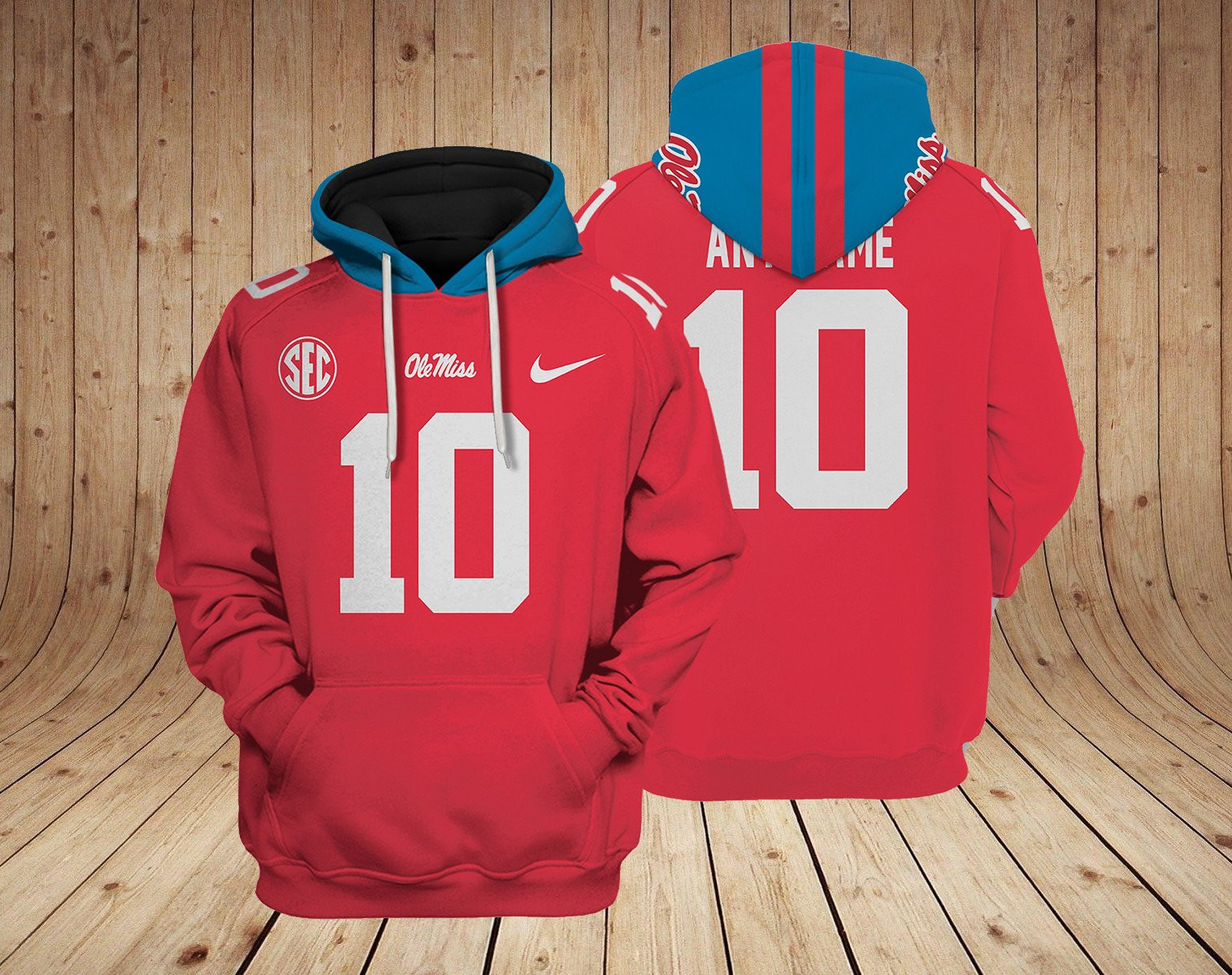 Ole Miss Rebels Football Custom 3D printed Sweatshirt Hoodie Zipped Hoodie