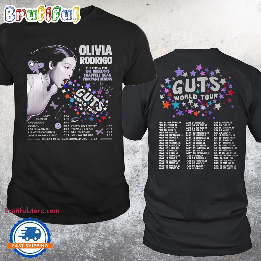 Olivia Rodrigo Guts World Tour T Shirt, Olivia Rodrigo Music Fans Shirt