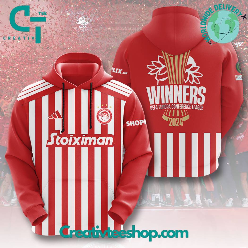 Olympiakos Europa Conference League 2024 Winner Hoodie
