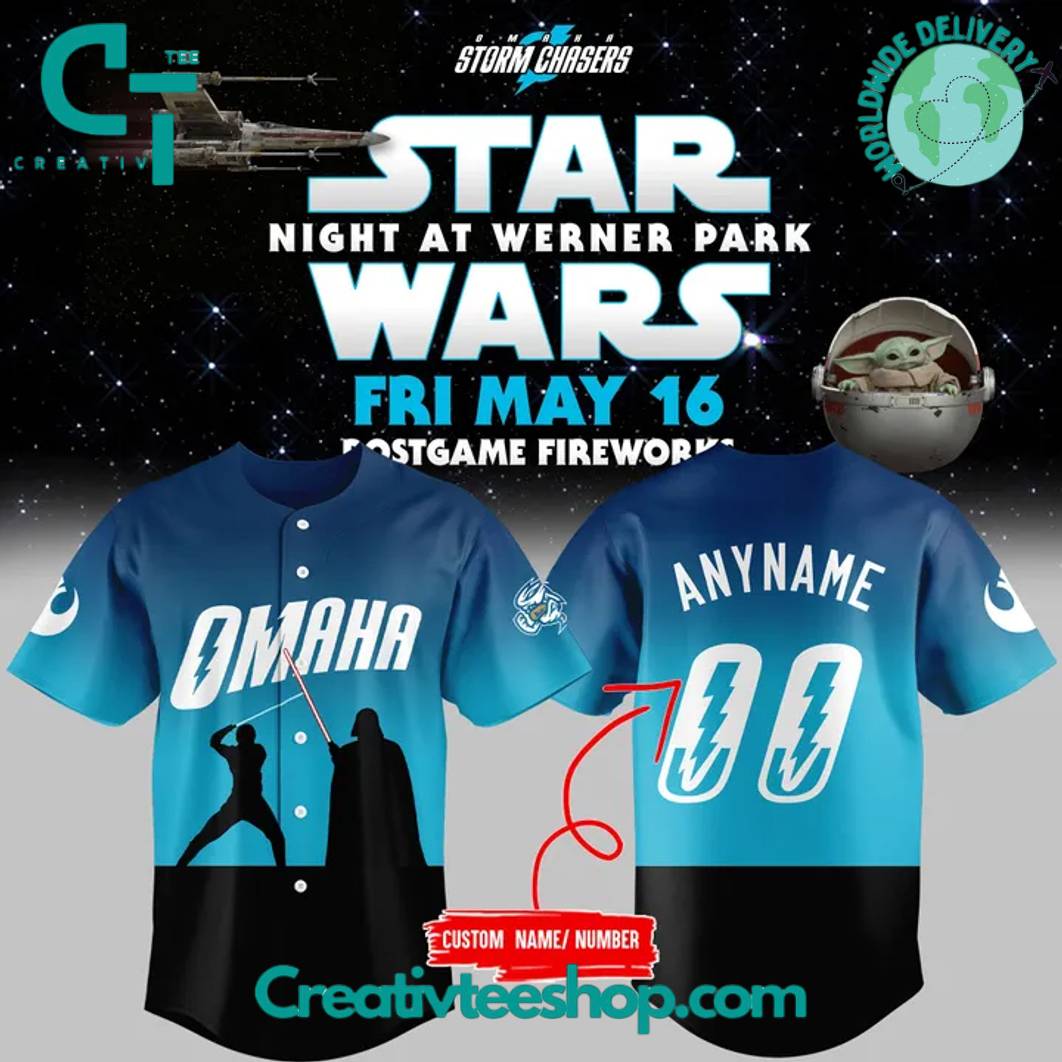 Omaha Storm Chaser x 2025 Star Wars Night Special Baseball Jersey