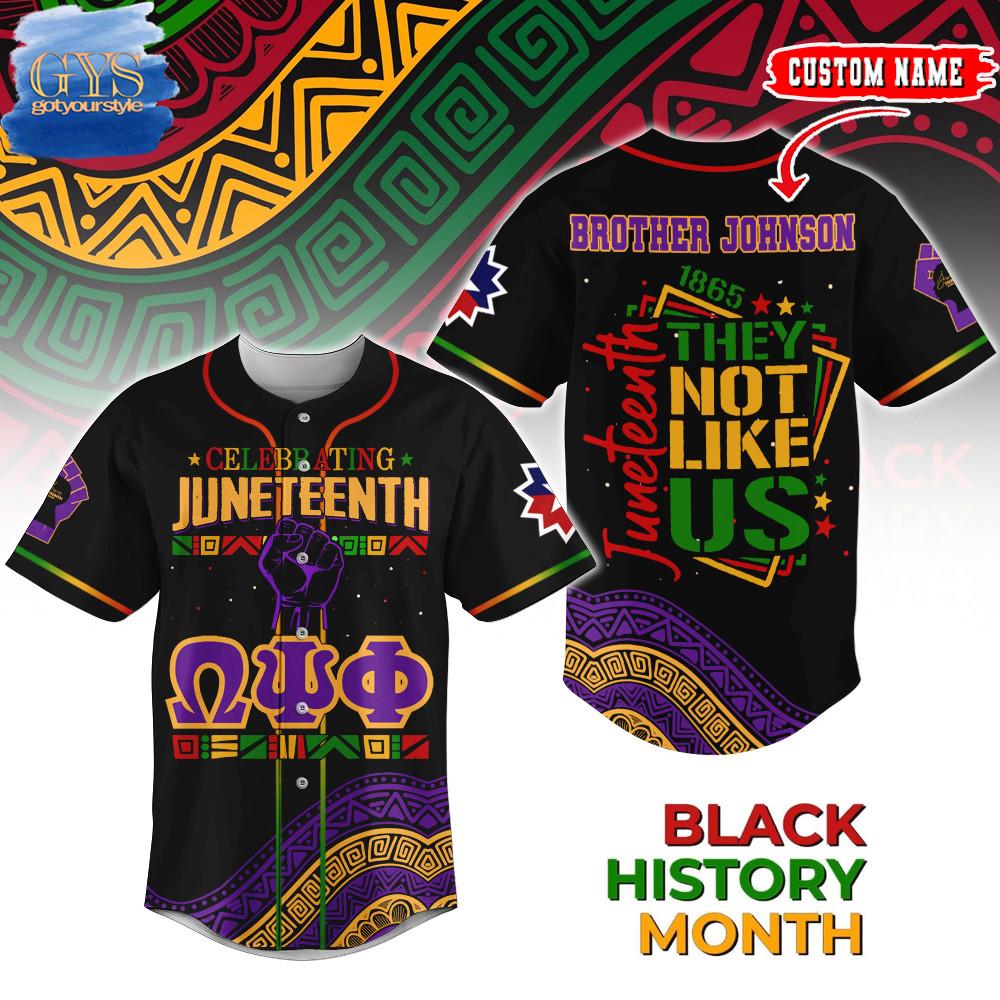 Omega Psi Phi x Juneteenth Baseball Jersey