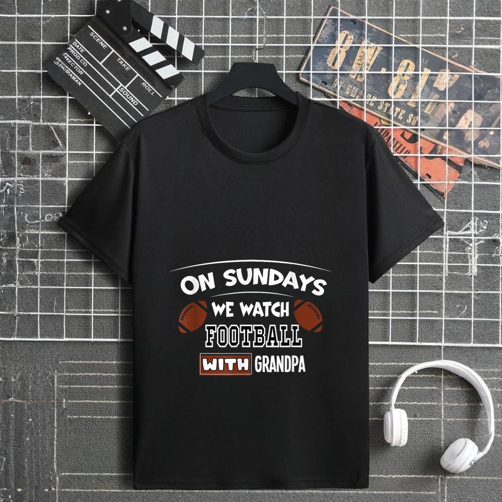 On Sundays We Watch Football With Grandpa T-Shirt
