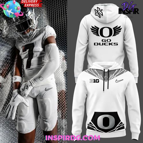 Oregon Ducks 'Go Ducks' Big Ten Whiteout Limited Edition Hoodie Premium Merchandises