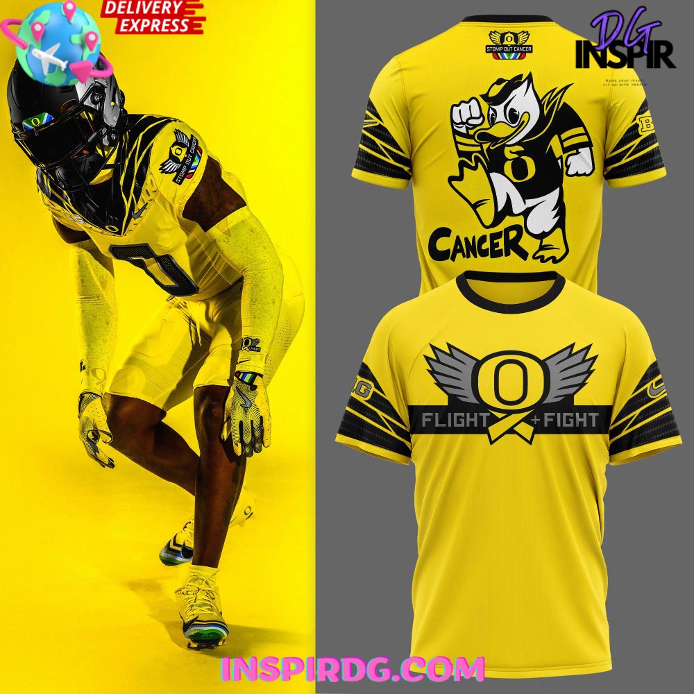 Oregon Ducks Stomp Out Cancer 2025 T-Shirt Gift For Sport Music Fans