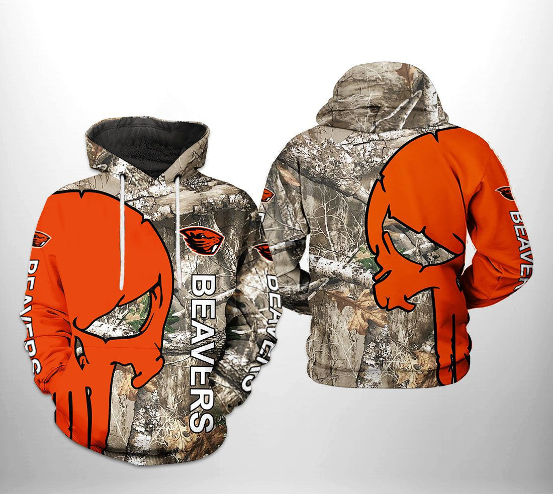 Oregon State Beavers NCAA Camo Veteran Hunting Hoodie  Zip Hoodie