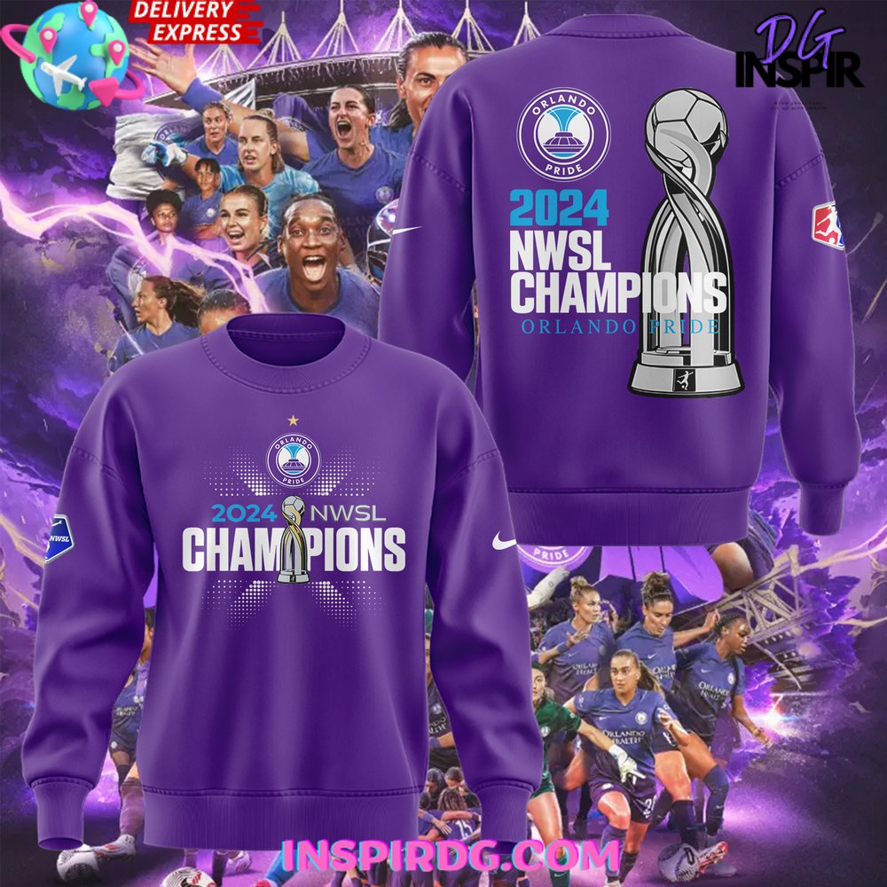 Orlando Pride NWSL Champions 2025 Purple Sweatshirt Gift For Sport Music Fans