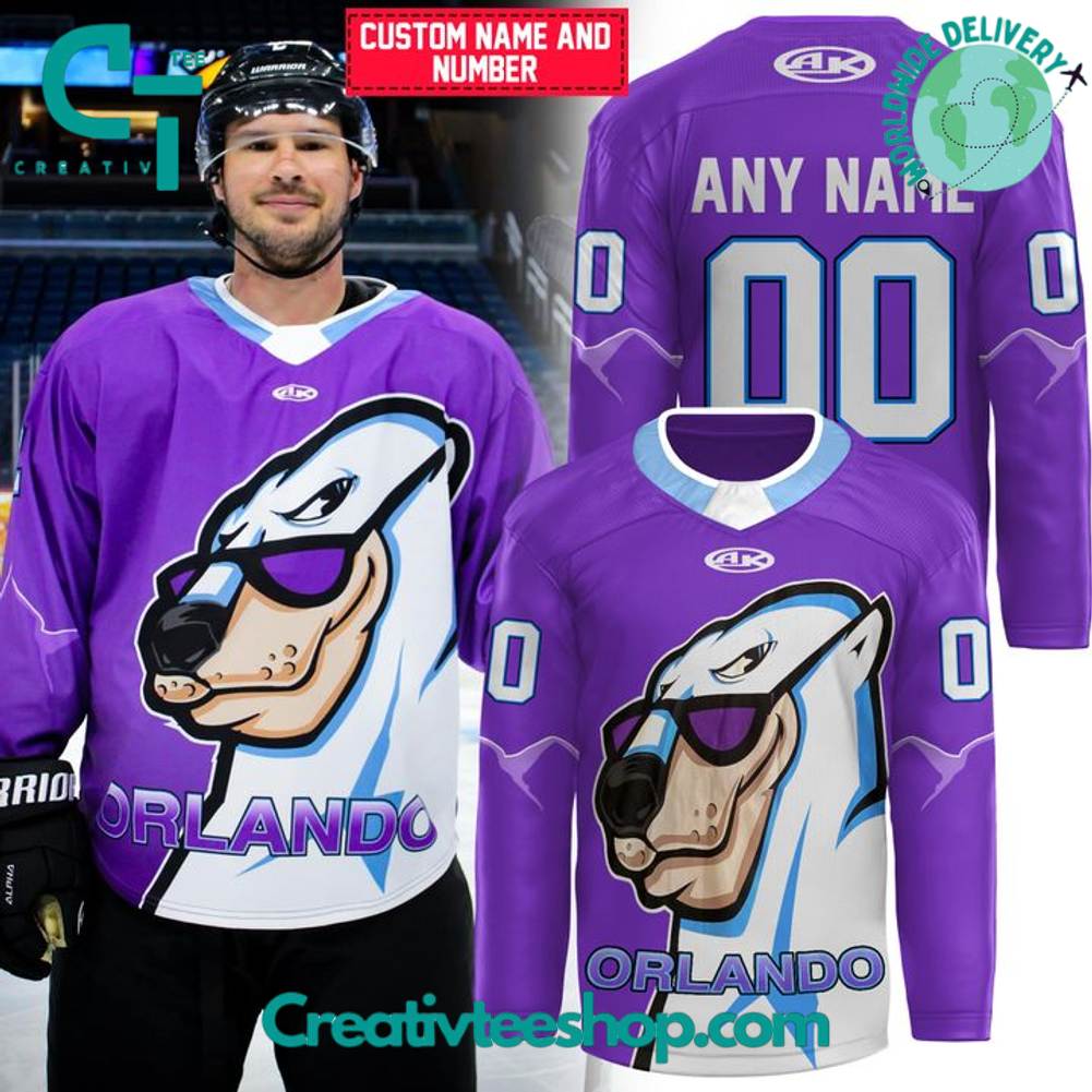 Orlando Solar Bears Special Purple 2025 Hockey Jersey