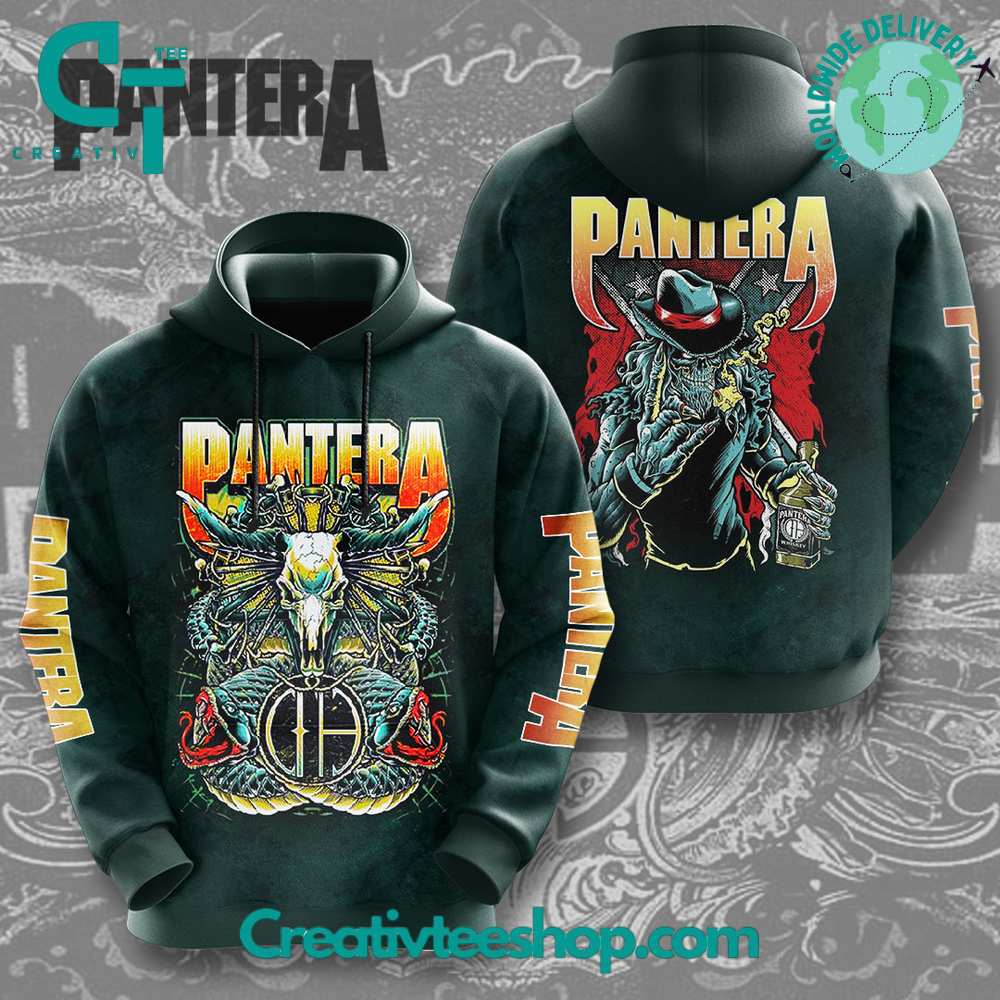 Pantera Band Green Hoodie