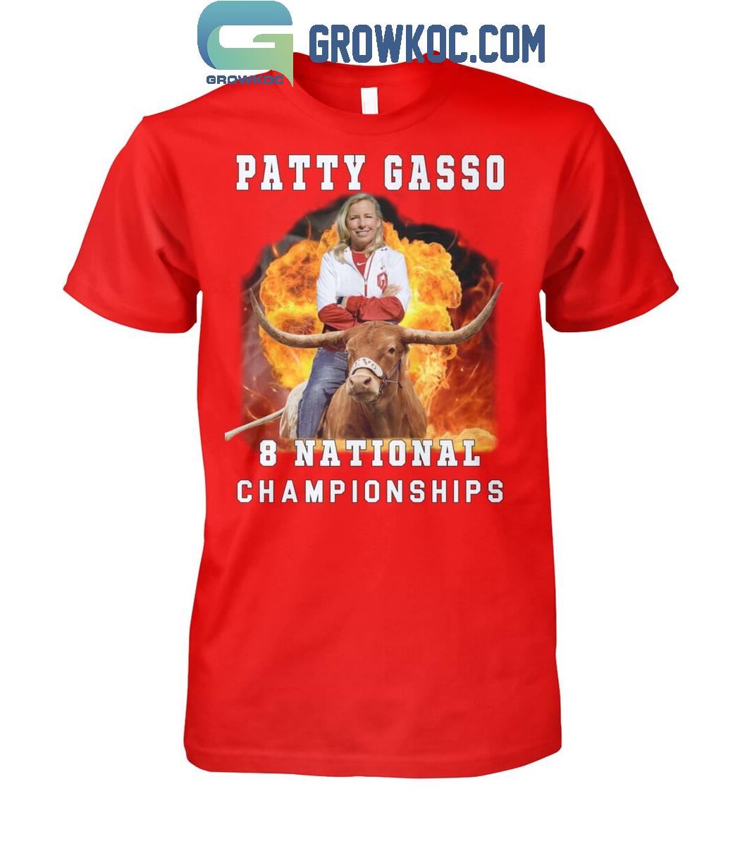 Patty Gasso 8 National Championships Oklahoma Sooners Coach T-Shirt