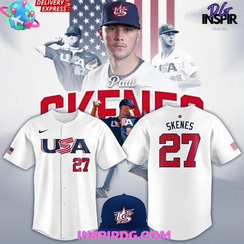 Paul Skenes USA Team World Baseball Classic 2026 White Jersey