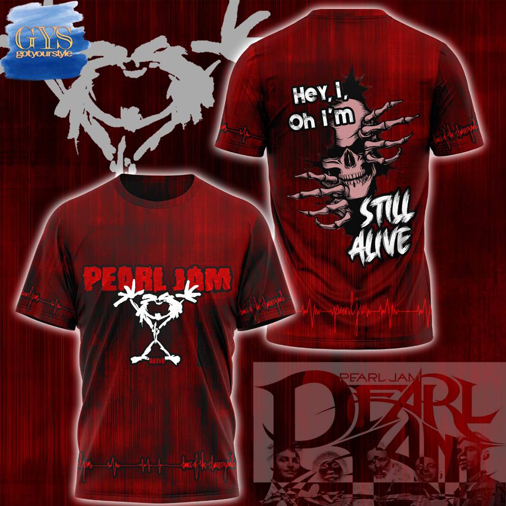 Pearl Jam Alive Limited Edition 3D Shirt Gift For Sport Music Fans