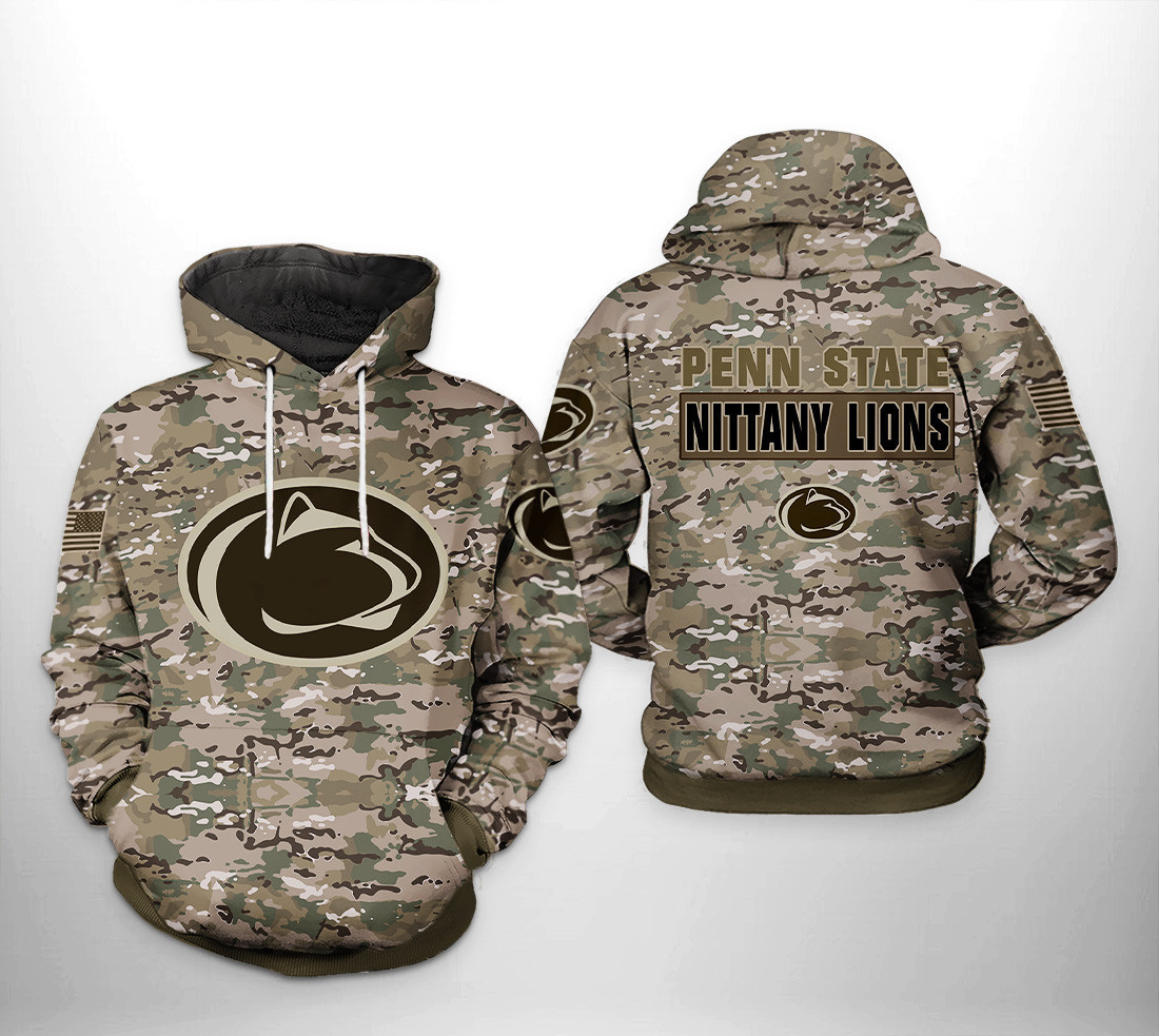 Penn State Nittany Lions NCAA Camo Veteran Hoodie Zip Hoodie