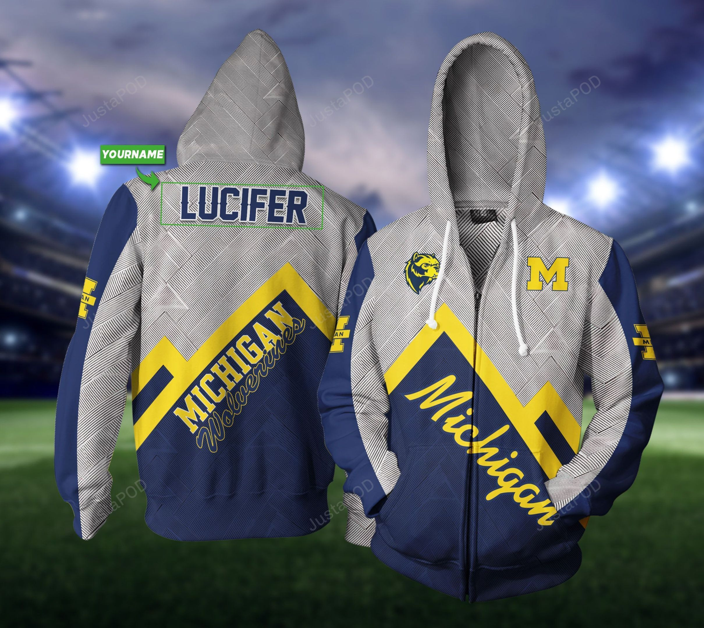 Personalized 05 Michigan Wolverines Hoodie  Zip Hoodie