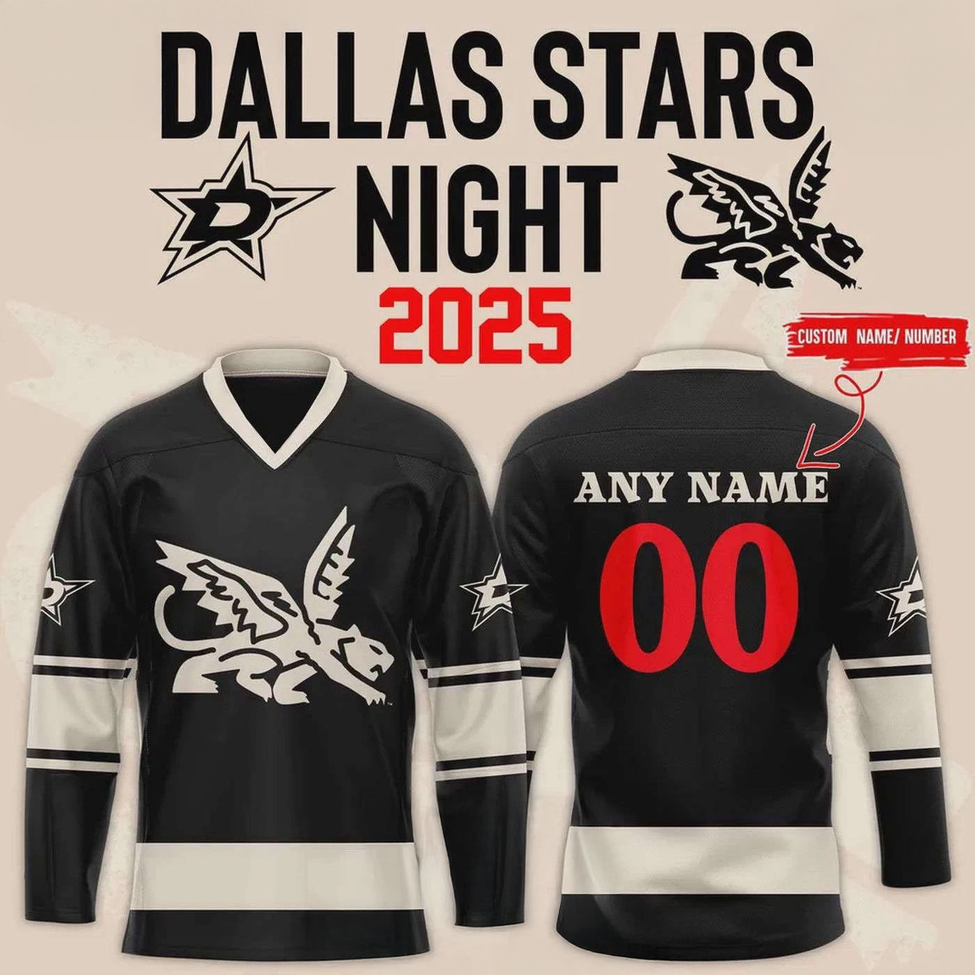 Personalized 2025 Texas Rangers x Dallas Stars Night Hockey Shirt Fans Gifts