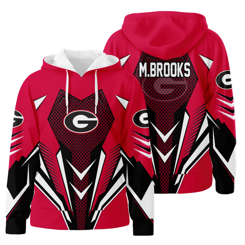 Personalized 3D All Over Print Hoodie Zip-Up Hoodie Georgia Bulldogs Custom Name
