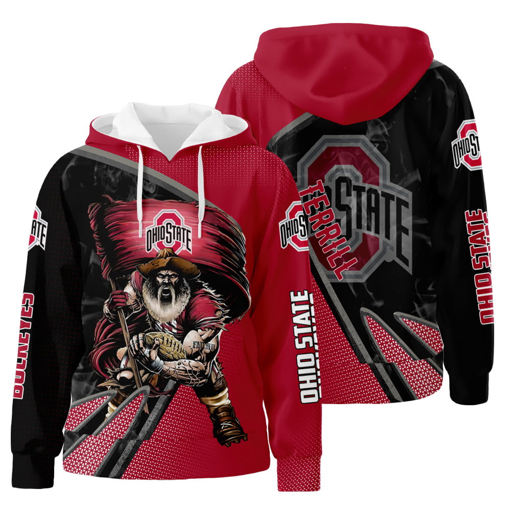 Personalized 3D All Over Print Hoodie Zip-Up Hoodie Ohio State Buckeyes