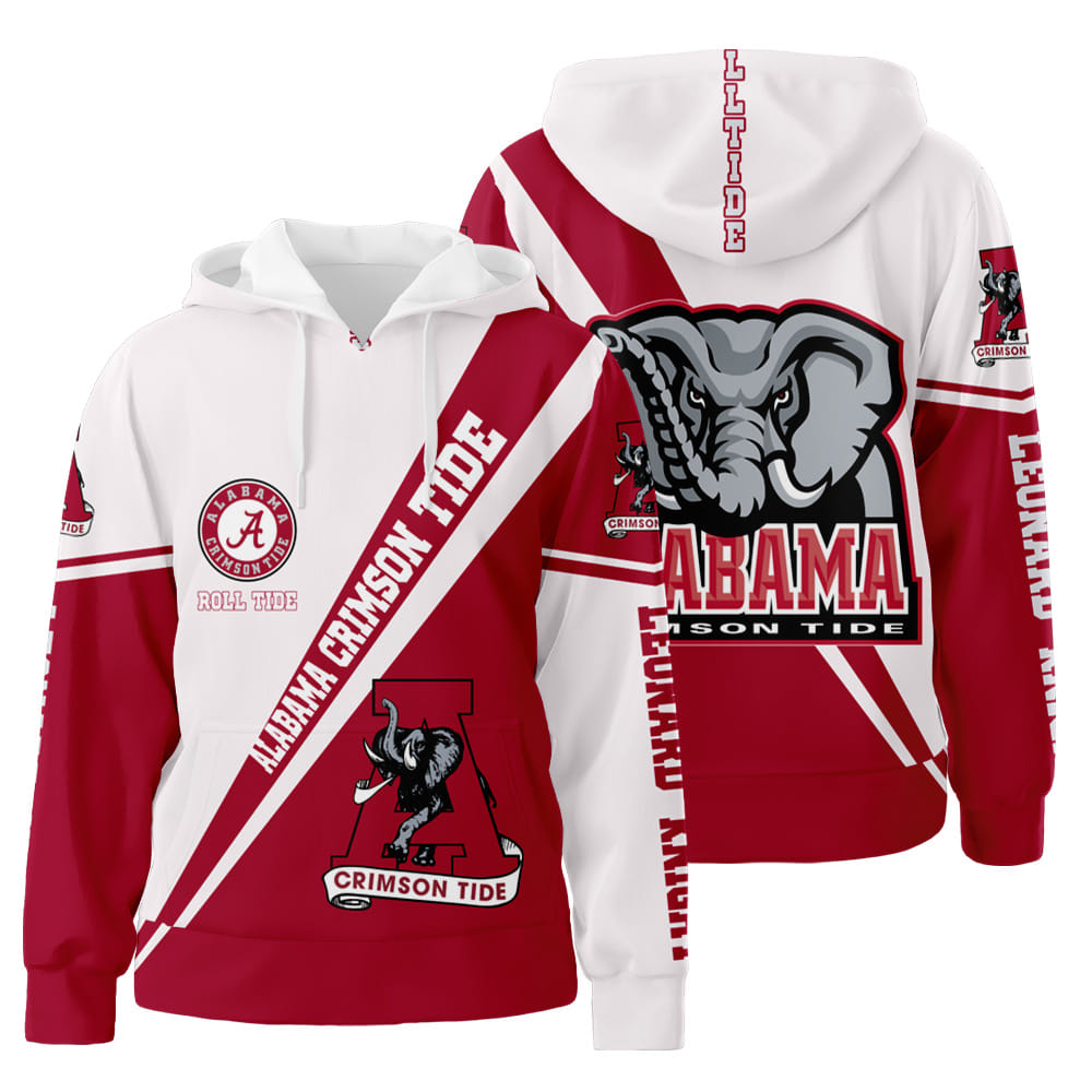Personalized Alabama Crimson Tide NCAA Custom Name Leonard Knight 3D All Over Print Hoodie Zip-Up Hoodie